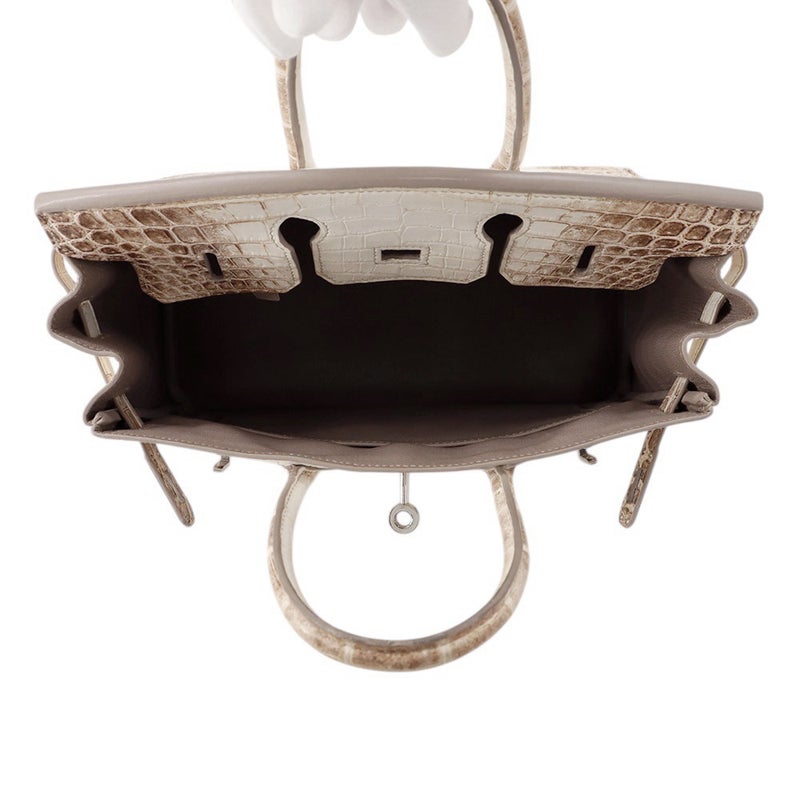 エルメス バーキン25 ヒマラヤ/シルバー金具 ニロティカスマット □N刻印 HERMES Birkin ハンドバッグ