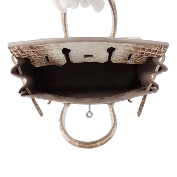 エルメス バーキン25 ヒマラヤ/シルバー金具 ニロティカスマット □N刻印 HERMES Birkin ハンドバッグ