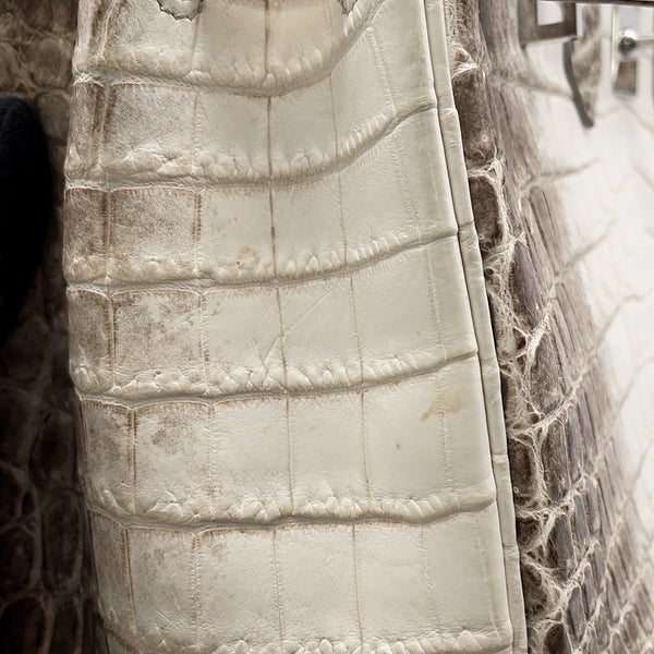 エルメス バーキン25 ヒマラヤ/シルバー金具 ニロティカスマット □N刻印 HERMES Birkin ハンドバッグ