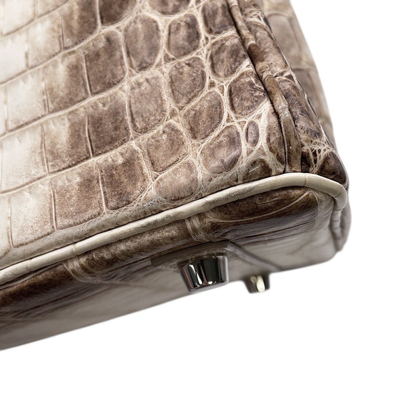 エルメス バーキン25 ヒマラヤ/シルバー金具 ニロティカスマット □N刻印 HERMES Birkin ハンドバッグ