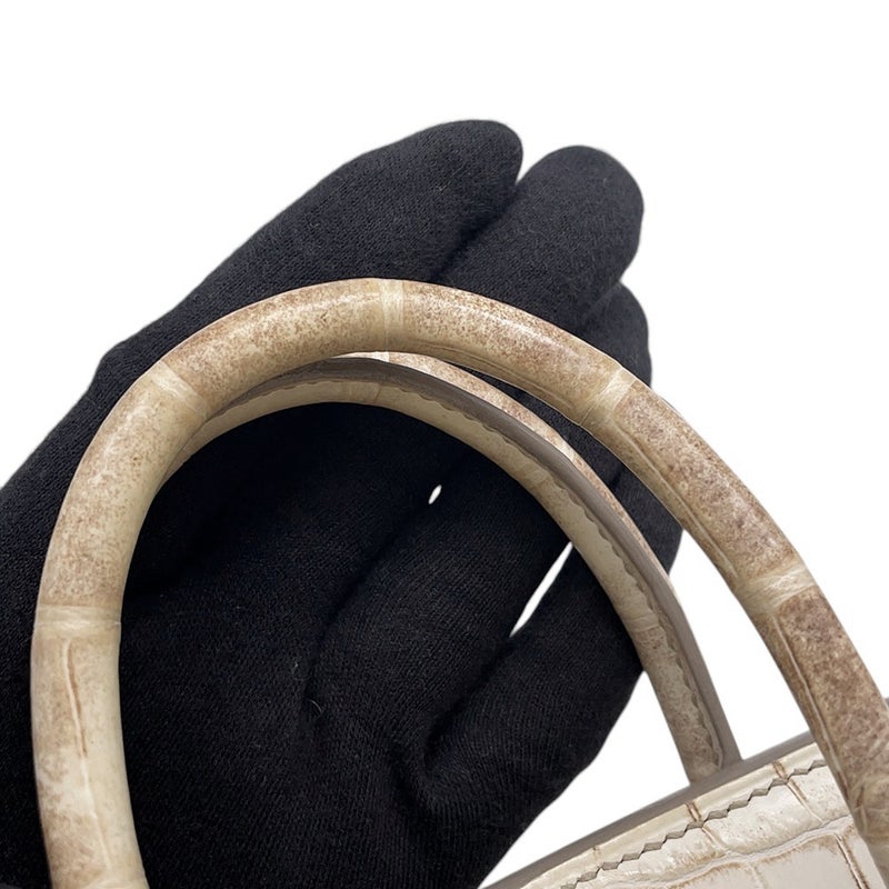 エルメス バーキン25 ヒマラヤ/シルバー金具 ニロティカスマット □N刻印 HERMES Birkin ハンドバッグ