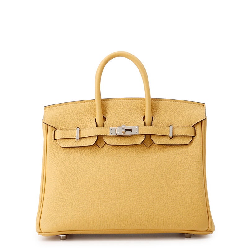 エルメス バーキン25 パイユ/シルバー金具 トゴ G刻印 HERMES Birkin ハンドバッグ