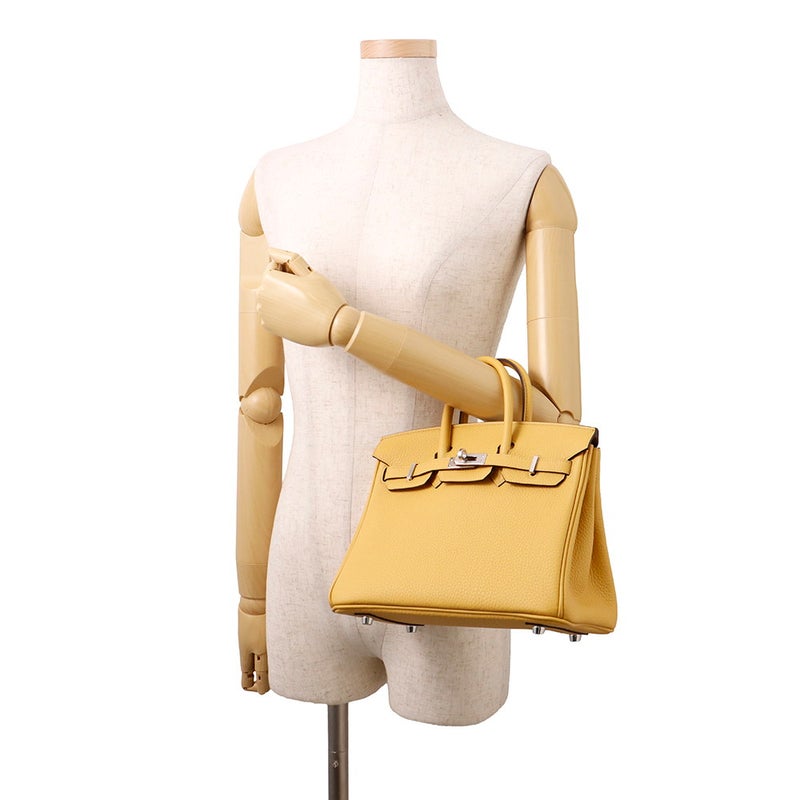 エルメス バーキン25 パイユ/シルバー金具 トゴ G刻印 HERMES Birkin ハンドバッグ