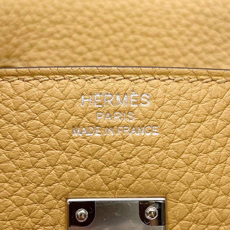 エルメス バーキン25 パイユ/シルバー金具 トゴ G刻印 HERMES Birkin ハンドバッグ