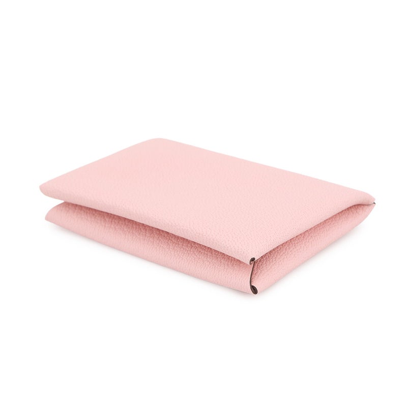 エルメス カードケース カルヴィ ローズサクラ シェブルミゾル K刻印 HERMES 名刺入れ