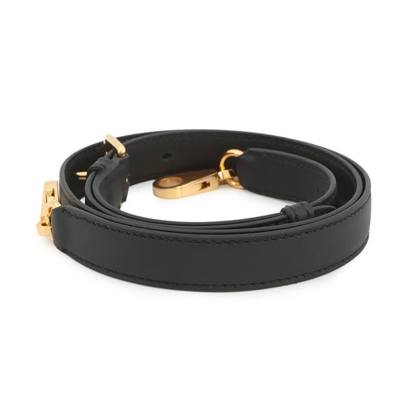 エルメス ショルダーストラップ バンドリエール Aストラップ ブラック/ゴールド金具 スイフト K刻印 黒