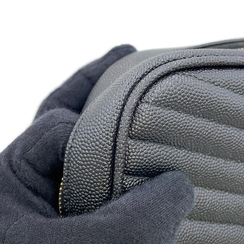 サンローランパリ チェーンショルダーバッグ ルー ミニ レザー 618057 SAINT LAURENT PARIS 黒 タッセル付き