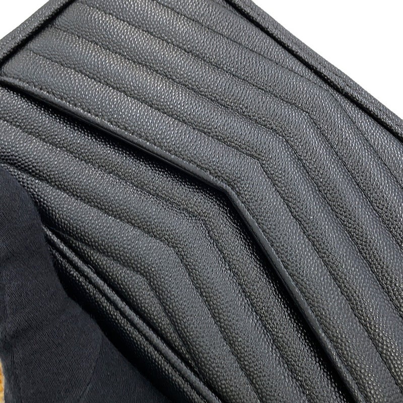 サンローランパリ チェーンショルダーバッグ ルー ミニ レザー 618057 SAINT LAURENT PARIS 黒 タッセル付き