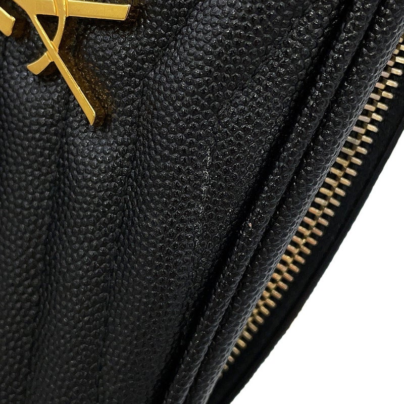 サンローランパリ チェーンショルダーバッグ ルー ミニ レザー 618057 SAINT LAURENT PARIS 黒 タッセル付き