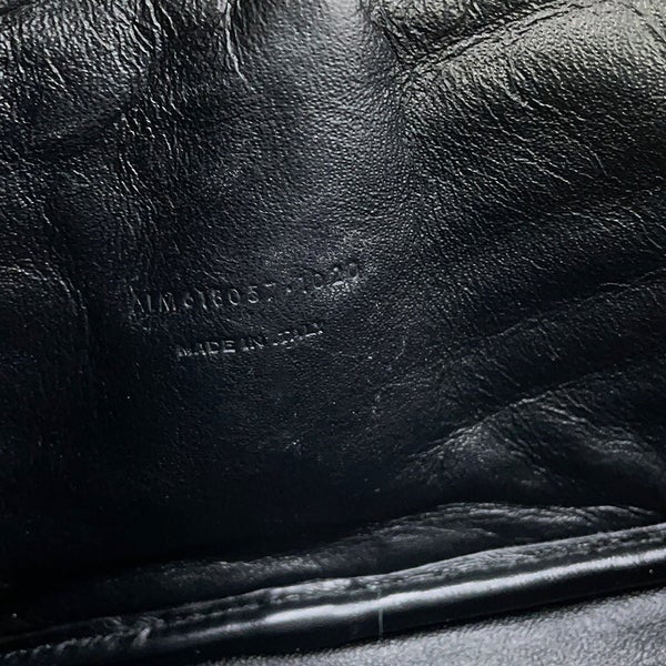 サンローランパリ チェーンショルダーバッグ ルー ミニ レザー 618057 SAINT LAURENT PARIS 黒 タッセル付き
