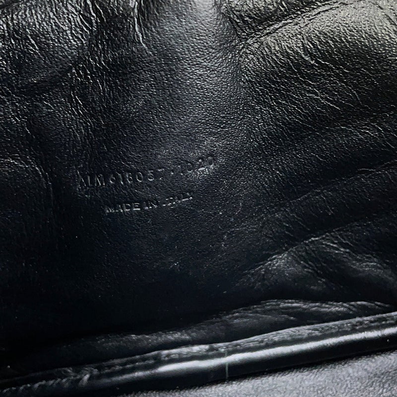 サンローランパリ チェーンショルダーバッグ ルー ミニ レザー 618057 SAINT LAURENT PARIS 黒 タッセル付き