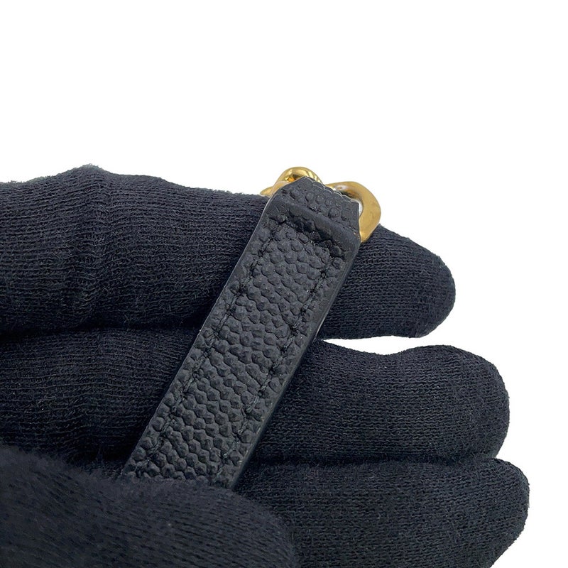 サンローランパリ チェーンショルダーバッグ ルー ミニ レザー 618057 SAINT LAURENT PARIS 黒 タッセル付き