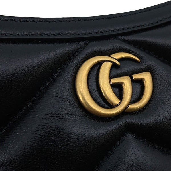 グッチ チェーンショルダーバッグ GGマーモント スモール キルティング レザー 777263 GUCCI バッグ ワンショルダー 黒
