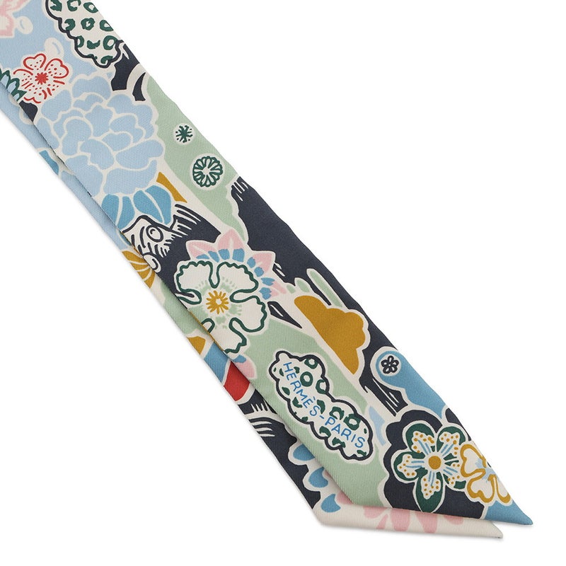 エルメス スカーフ ツイリー ビンガタ BINGATA HERMES 紅型 シルクツイル 2021秋冬