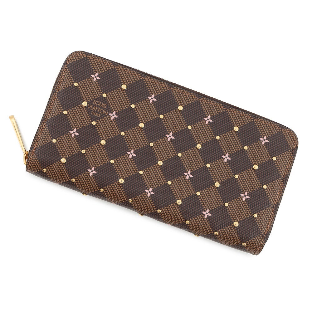 Louis Vuitton ダミエ・キャンバス 長財布 ルイヴィトン 長財布 ダミエ・エベヌ/スタッズ ジッピー・ウォレット
