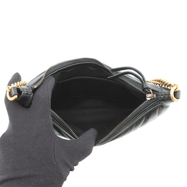 グッチ チェーンショルダーバッグ GGマーモント スモール キルティング レザー 777263 GUCCI バッグ ワンショルダー 黒