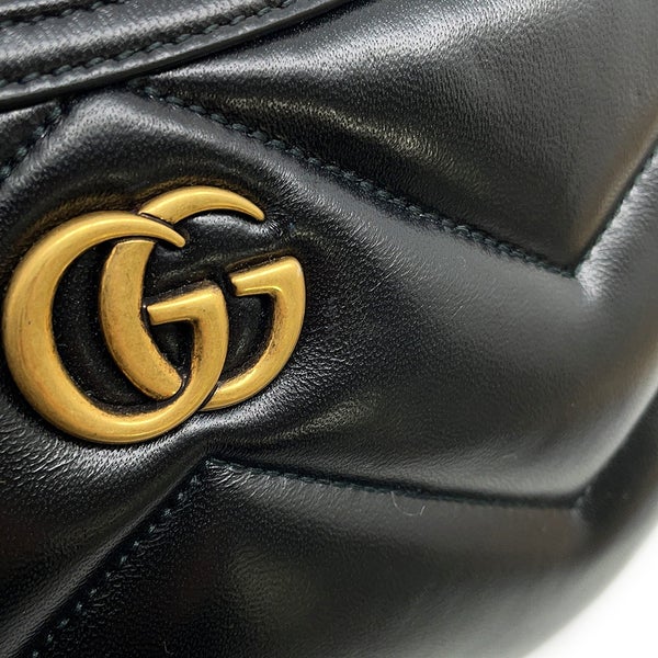 グッチ チェーンショルダーバッグ GGマーモント スモール キルティング レザー 777263 GUCCI バッグ ワンショルダー 黒
