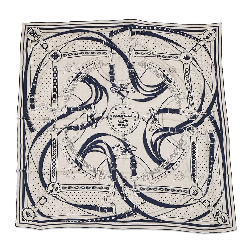 エルメス スカーフ カレ140 カレジェアン 朝の散歩 La Promenade du Matin 2023春夏