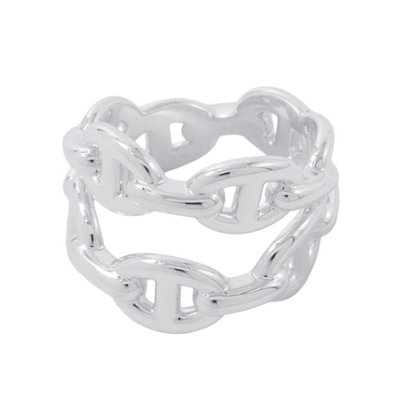 エルメス リング シェーヌダンクル アンシェネ ダブル ロウ SV925シルバー リングサイズ51 HERMES ジュエリー 指輪