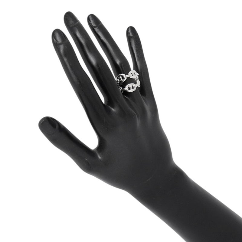 エルメス リング シェーヌダンクル アンシェネ ダブル ロウ SV925シルバー リングサイズ51 HERMES ジュエリー 指輪