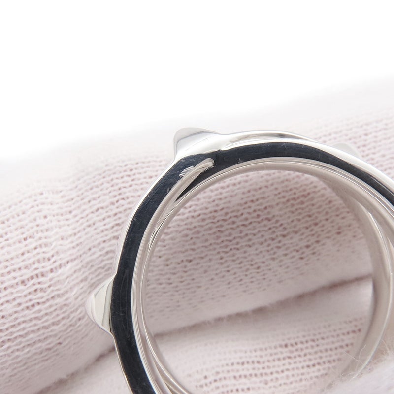 エルメス リング エルメス・クルー・ドゥ・H ダブルラウンドリング SV925シルバー サイズ51 HERMES ジュエリー