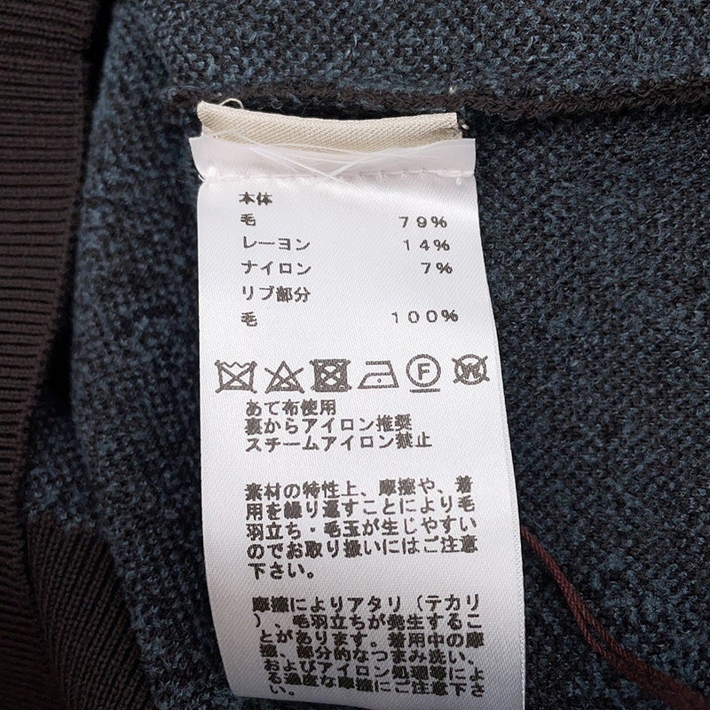 エルメス ニット タートルネック 総柄 ウール メンズサイズXS HERMES トップス