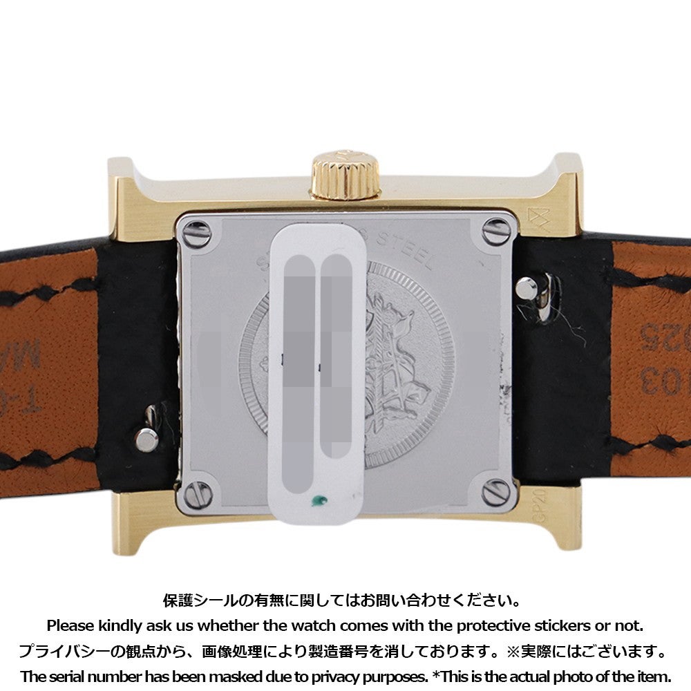 エルメス Hウォッチ ミニ エプソン/ブラック K刻印 HH1.101/W404371WW00 HERMES 腕時計 シルバーオパーリン文字盤 エルメス Hウォッチ ミニ エプソン/ブラック K刻印 HH1.101