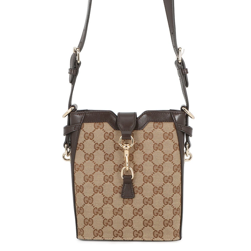 グッチ GUCCI GGキャンバス ワンショルダー ショルダーバッグ【中古】 グッチ ショルダーバッグ ミニバケット GGキャンバス レザー 782919
