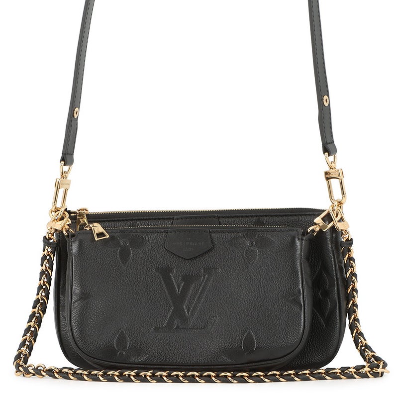 ルイヴィトン ショルダーバッグ モノグラム・アンプラント ミュルティ・ポシェット・アクセソワール M80399 LOUIS VUITTON 黒 ブラック