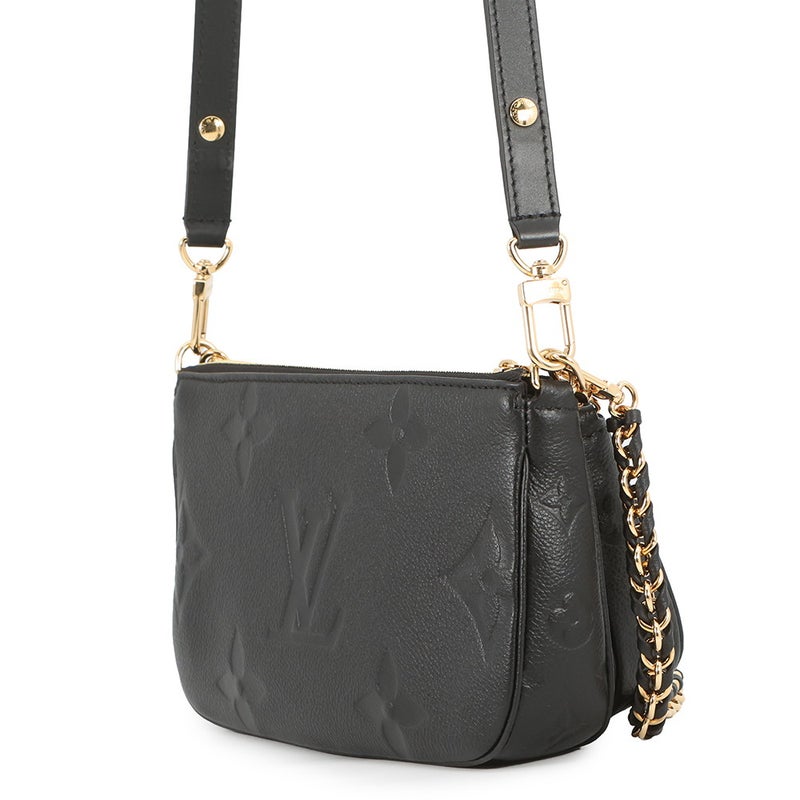 ルイヴィトン ショルダーバッグ モノグラム・アンプラント ミュルティ・ポシェット・アクセソワール M80399 LOUIS VUITTON 黒 ブラック