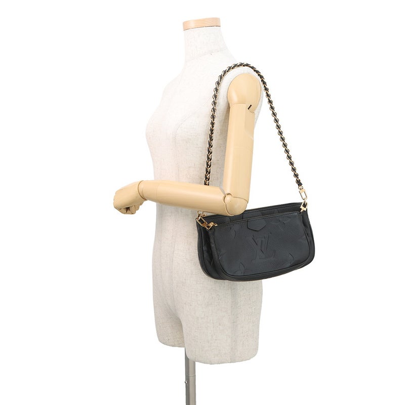 ルイヴィトン ショルダーバッグ モノグラム・アンプラント ミュルティ・ポシェット・アクセソワール M80399 LOUIS VUITTON 黒 ブラック