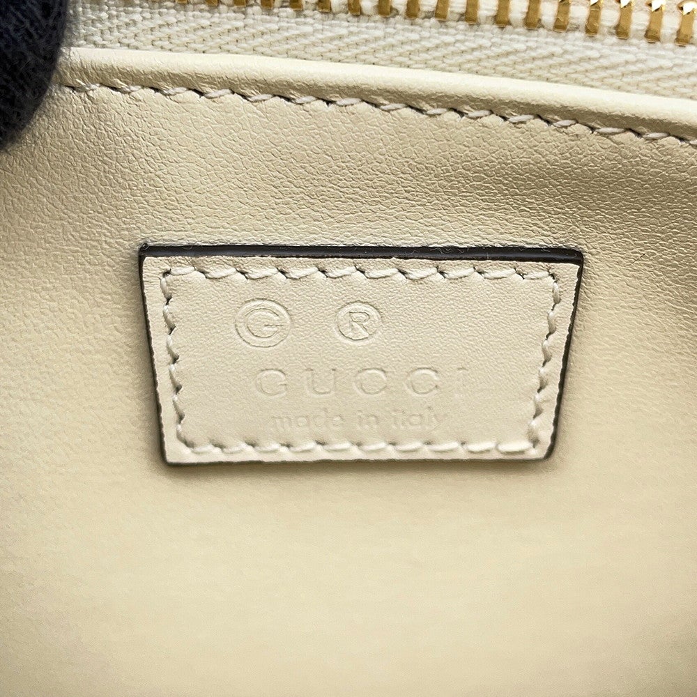 グッチ ショルダーバッグ デコ チェーンショルダーバッグ レザー 850524 GUCCI 2way バッグ 白 アウトレット品 グッチ ショルダーバッグ デコ チェーンショルダーバッグ レザー