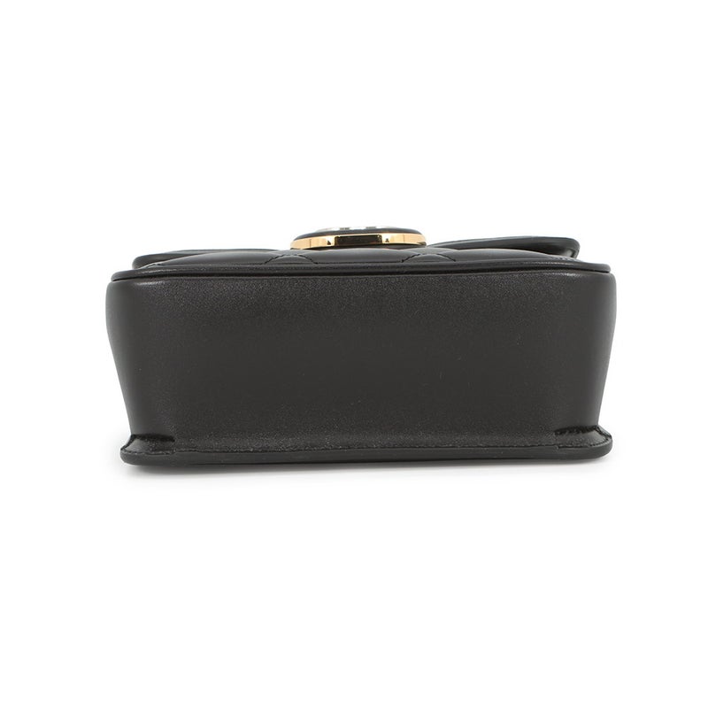 グッチ ショルダーバッグ デコ ミニ チェーンショルダーバッグ レザー 741457 GUCCI 2way バッグ 黒