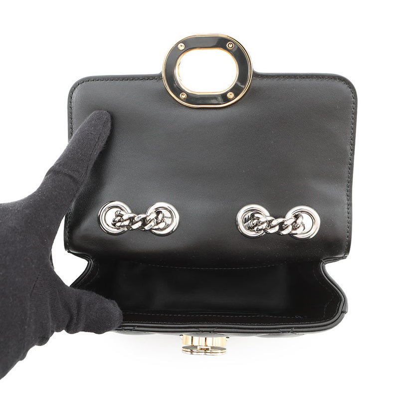 グッチ ショルダーバッグ デコ ミニ チェーンショルダーバッグ レザー 741457 GUCCI 2way バッグ 黒