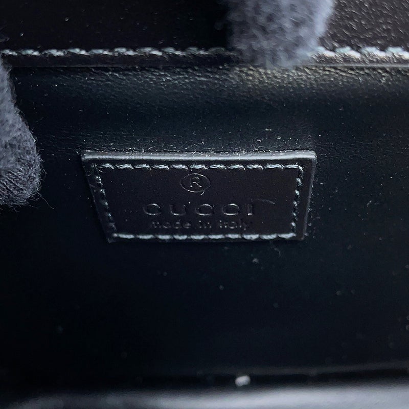 グッチ ショルダーバッグ デコ ミニ チェーンショルダーバッグ レザー 741457 GUCCI 2way バッグ 黒