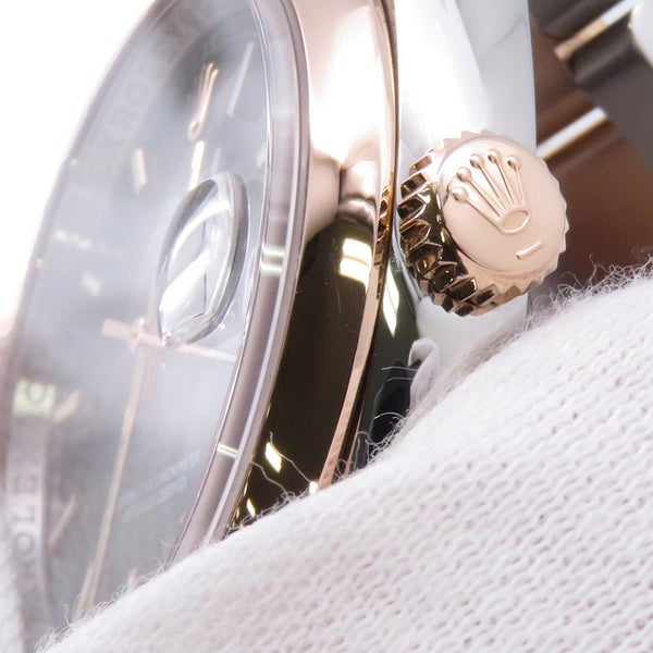 ロレックス デイトジャスト SS/K18PG ランダムシリアル ルーレット 116201 ROLEX 腕時計 黒文字盤