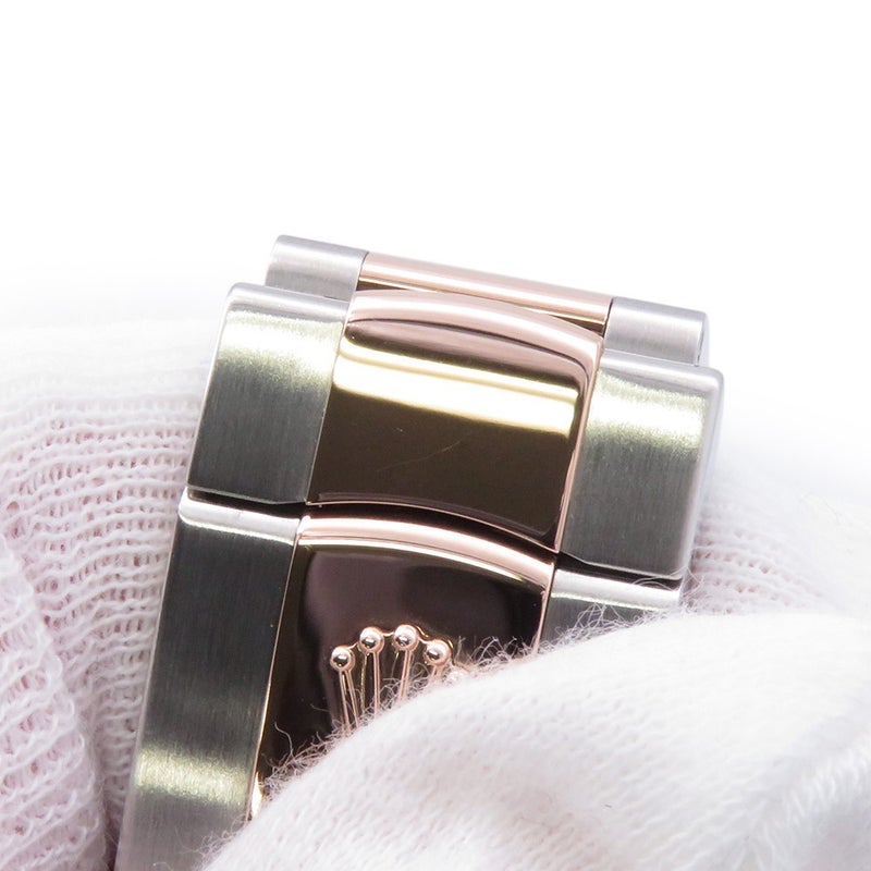 ロレックス デイトジャスト SS/K18PG ランダムシリアル ルーレット 116201 ROLEX 腕時計 黒文字盤