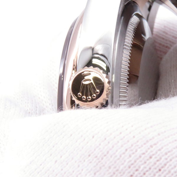 ロレックス デイトジャスト SS/K18PG ランダムシリアル ルーレット 116201 ROLEX 腕時計 黒文字盤