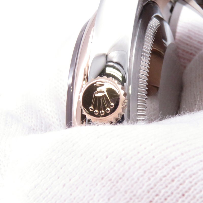 ロレックス デイトジャスト SS/K18PG ランダムシリアル ルーレット 116201 ROLEX 腕時計 黒文字盤