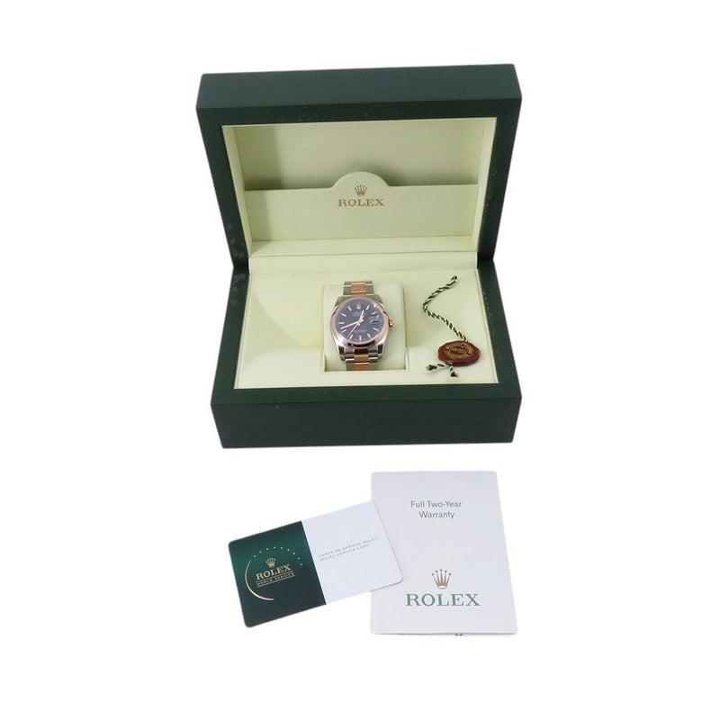 ロレックス デイトジャスト SS/K18PG ランダムシリアル ルーレット 116201 ROLEX 腕時計 黒文字盤