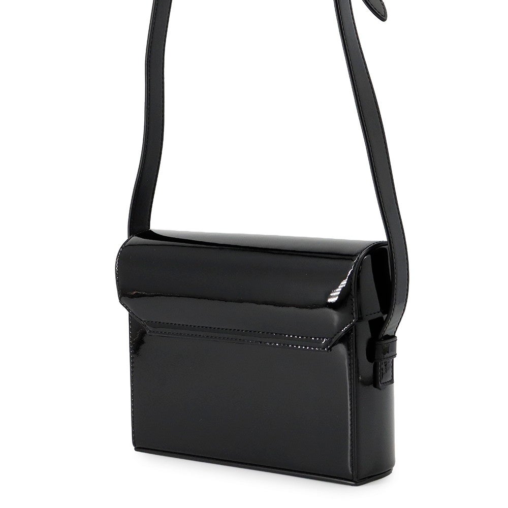 サンローランパリ ショルダーバッグ ジューン パテントレザー 713700 SAINT LAURENT PARIS 黒 サンローランパリ ショルダーバッグ ジューン パテントレザー 713700