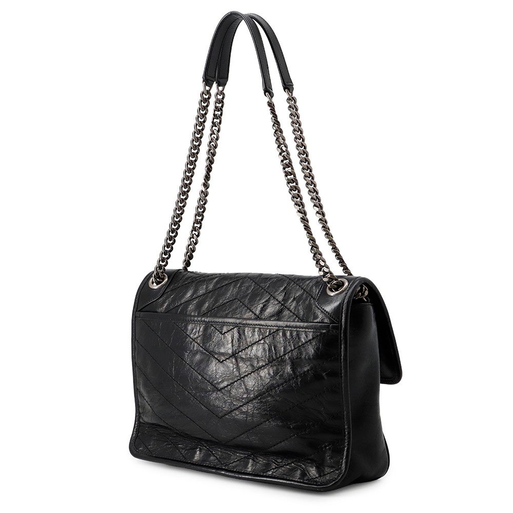 SAINT LAURENT PARIS(サンローランパリ) ショルダーバッグ ニキ ミディアム 633184 黒 チェーンショルダー レザー SAINT LAURENT PARIS】サンローランパリ『ニキ チェーンショルダー