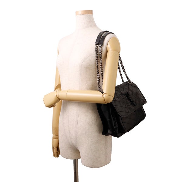 サンローランパリ チェーンショルダーバッグ ニキ ミディアム 633158 SAINT LAURENT PARIS 黒