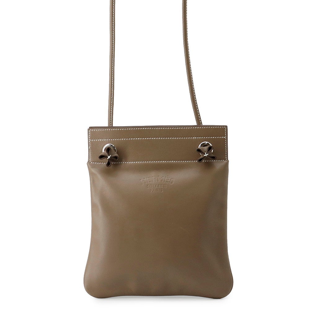 エルメス ショルダーバッグ サックアリーヌ ミニ エトゥープ/シルバー金具 スイフト D刻印 HERMES - エルメス ショルダーバッグ サックアリーヌ ミニ エトゥープ
