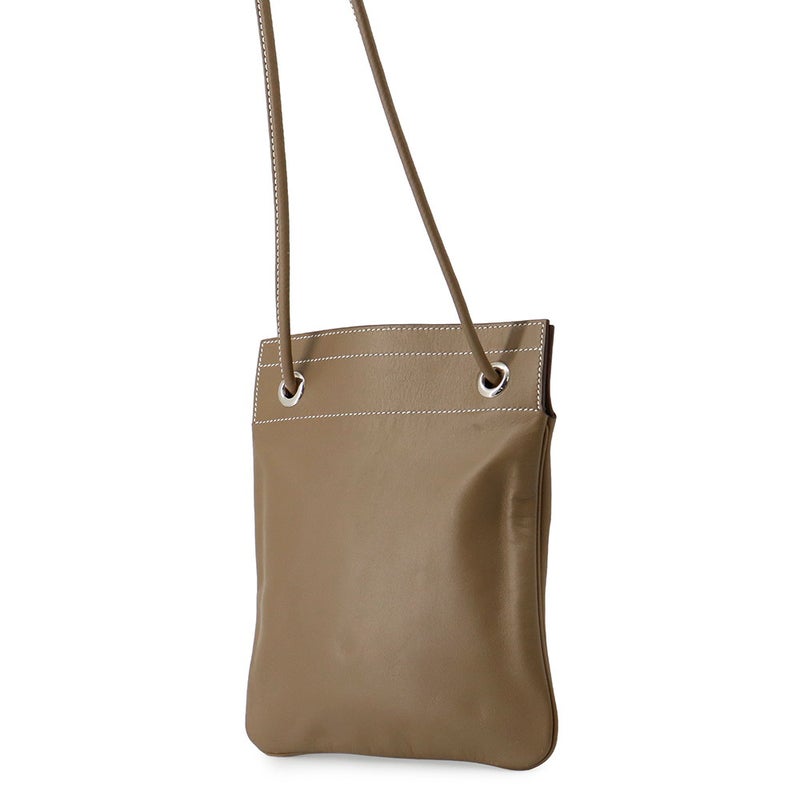 エルメス ショルダーバッグ サックアリーヌ ミニ エトゥープ/シルバー金具 スイフト D刻印