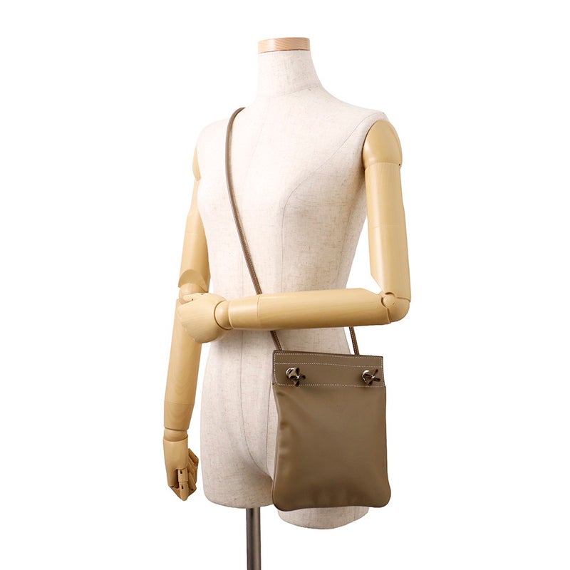 エルメス ショルダーバッグ サックアリーヌ ミニ エトゥープ/シルバー金具 スイフト D刻印