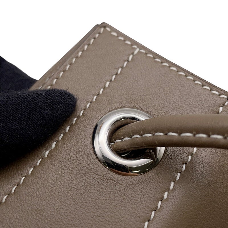 エルメス ショルダーバッグ サックアリーヌ ミニ エトゥープ/シルバー金具 スイフト D刻印