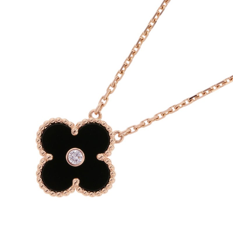 ヴァンクリーフ&アーペル ネックレス ヴィンテージ アルハンブラ オニキス/ダイヤモンド 1P K18PG VCARO97I00 2016年ホリデー限定