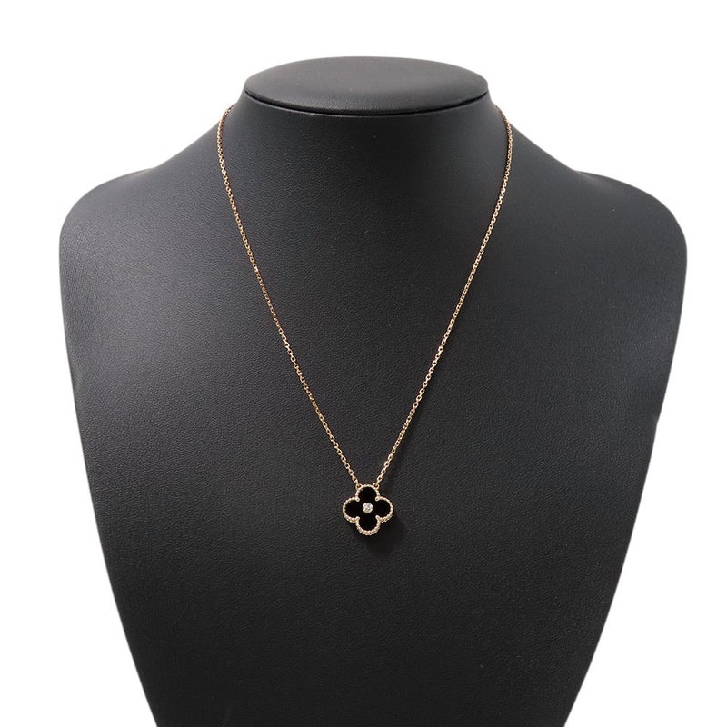 ヴァンクリーフ&アーペル ネックレス ヴィンテージ アルハンブラ オニキス/ダイヤモンド 1P K18PG VCARO97I00 2016年ホリデー限定