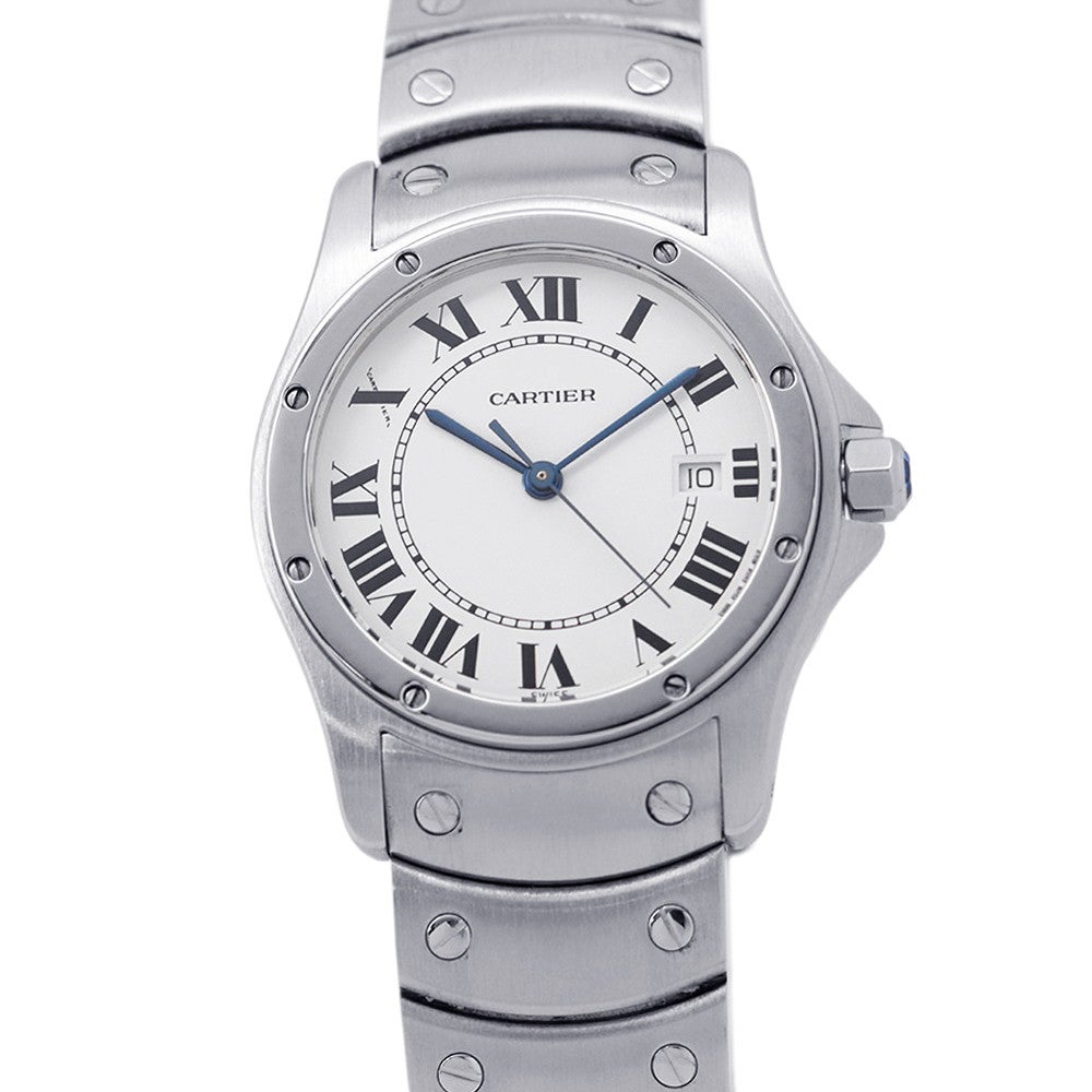 カルティエ サントスクーガー MM W20027K1 Cartier 腕時計 白文字盤 カルティエ サントスクーガー MM W20027K1 Cartier 腕時計 白文字盤